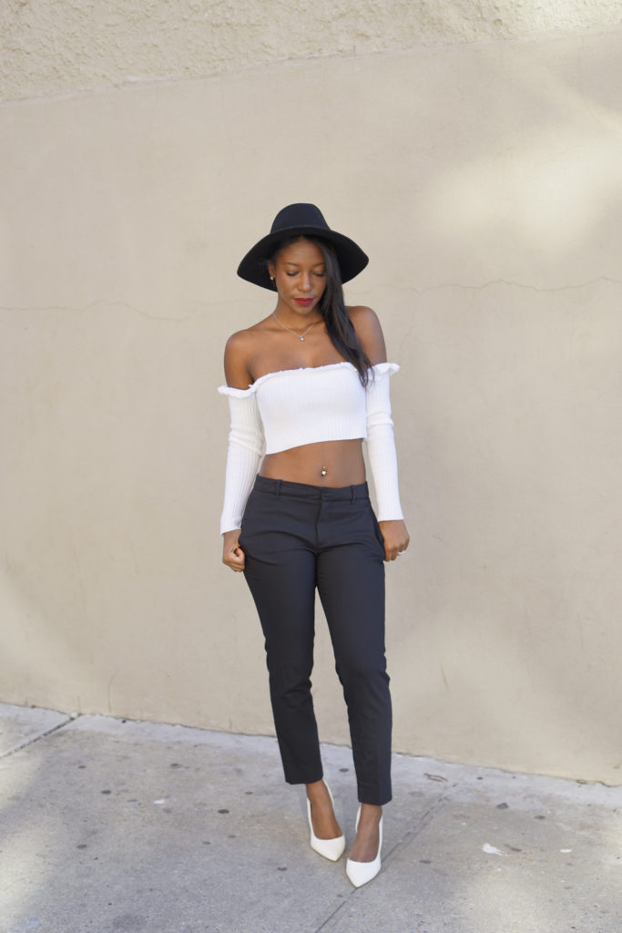 off the shoulder crop top 