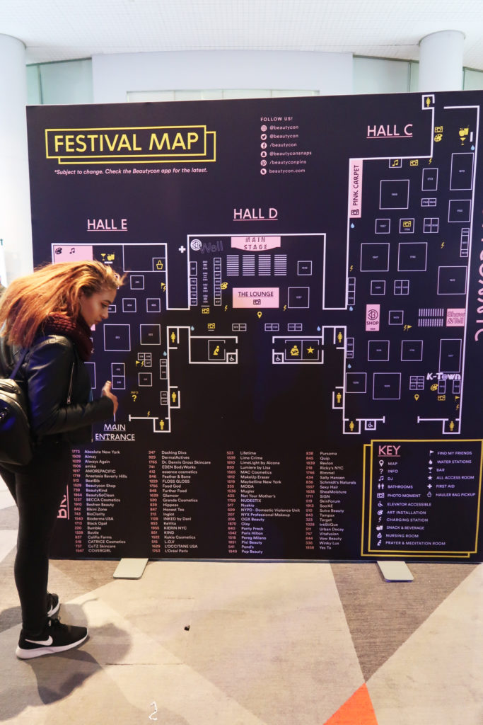 Beautycon festival New York Map