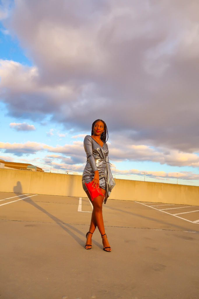 Femme Luxe metallic silver bodycon Mini Dress @Msjenniferdanielle | Bestkeptstyle.com